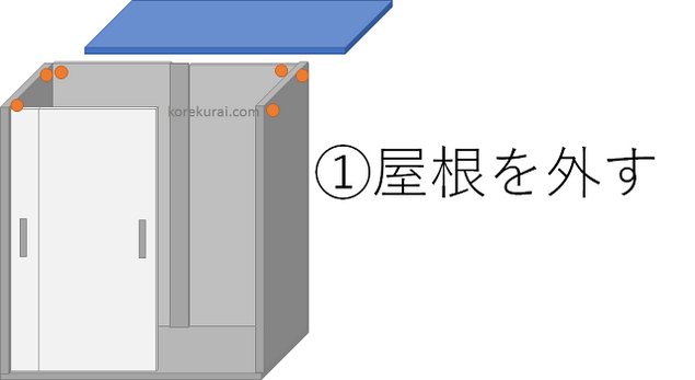 物置の解体手順①