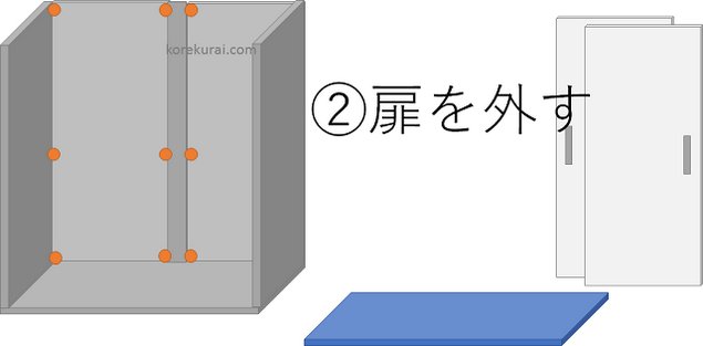 物置の解体手順②
