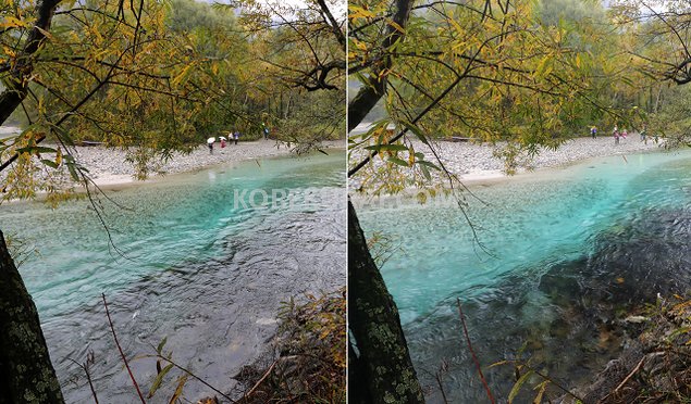 C-PLフィルター 水面の写真の違い