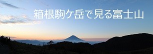 箱根駒ケ岳で見る富士山