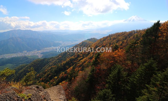 三つ峠 富士山 紅葉