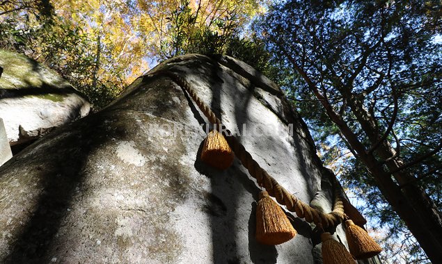 石割神社の岩