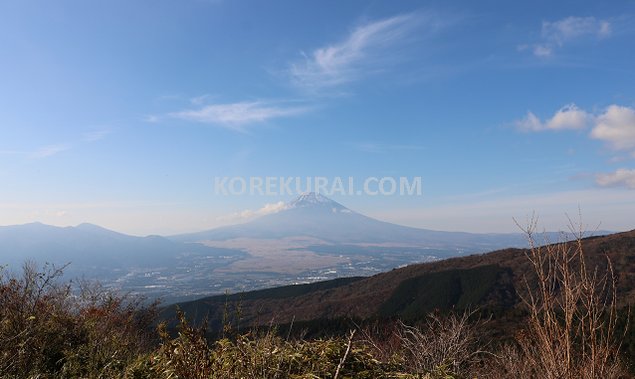 芦ノ湖スカイライン 杓子峠 富士山