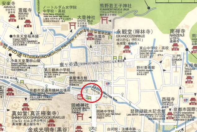 熊野若王子神社 周辺 地図