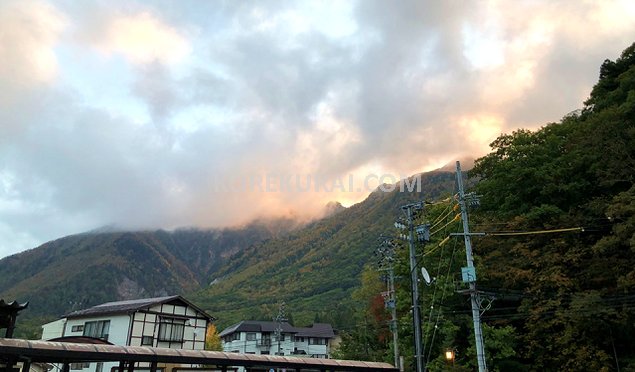 平湯温泉の早朝