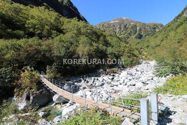 上高地 横尾 涸沢 本谷橋