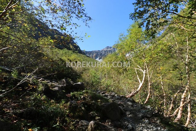 涸沢 登山道 穂高山