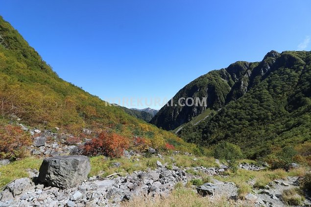 涸沢 登山道 紅葉