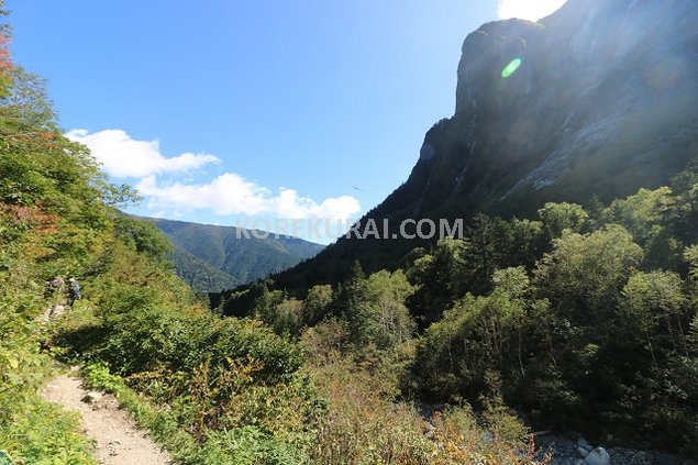 本谷橋付近登山道