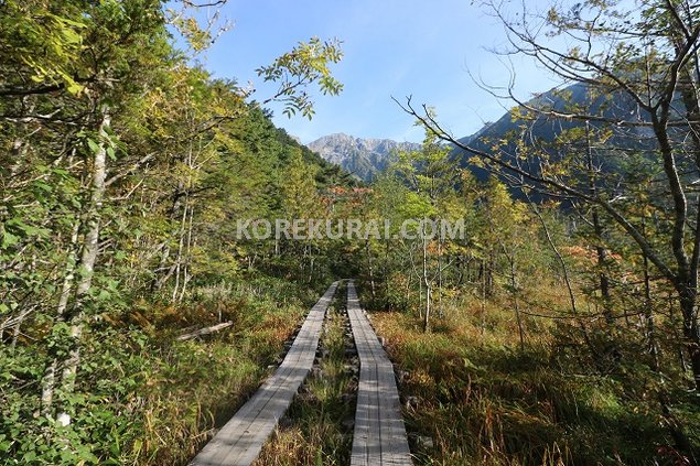 上高地 岳沢方面 散策エリア