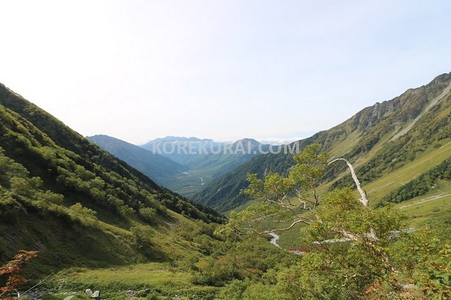 岳沢パノラマ付近の景色