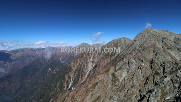 西穂高岳から奥穂高岳