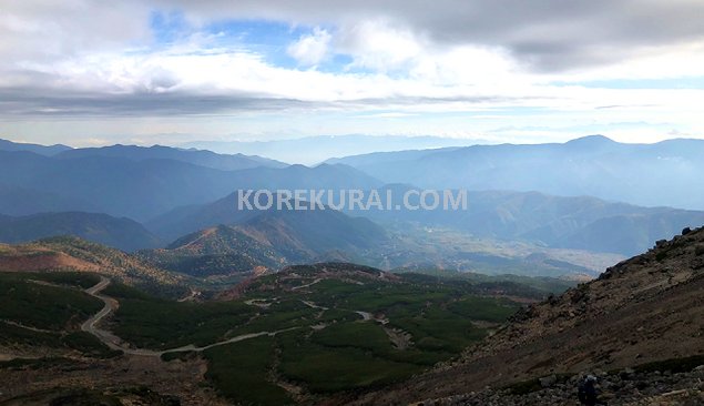 剣ヶ峰 登山道 景色