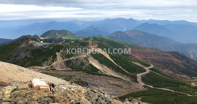 剣ヶ峰から穂高岳