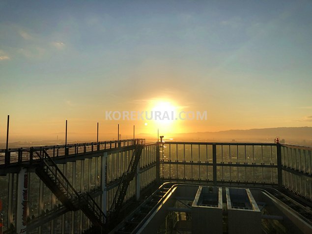 あべのハルカス ヘリポートツアー 夕焼け