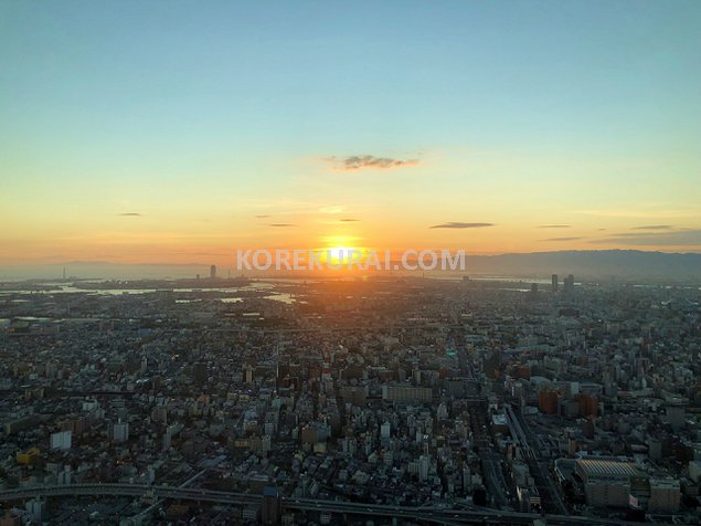 あべのハルカス 展望台 60F 夕焼け