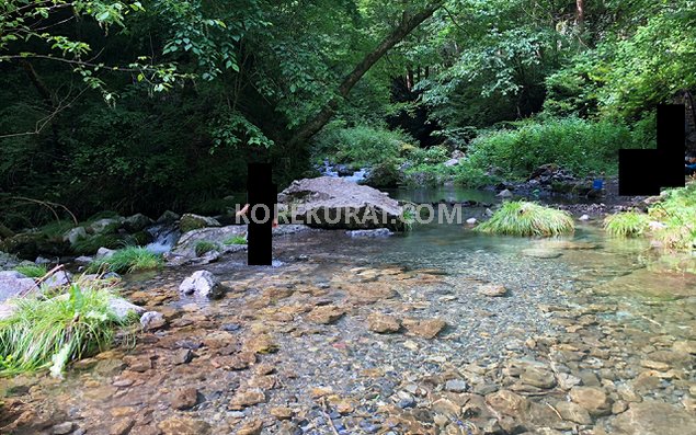 神戸岩 水遊び